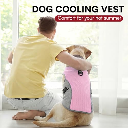 Large Dog Cooling Jacket (Pink / Large)