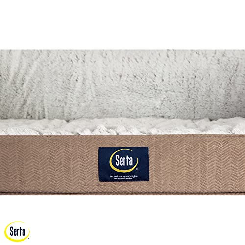 Orthopedic Quilted Couch Dog Bed for Pets (46.0"L x 34.0"W x 10.0"Th / Chocolate Brown)