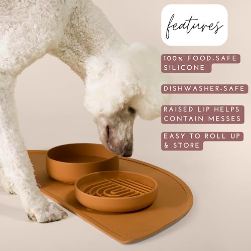 Silicone Dog Food Mat (Blush / Large)