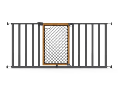 Ingenuity Ingenuity Thruway 60XW Series Extra Wide Safety Pet&Baby Gate (Honey Oak & Metal)