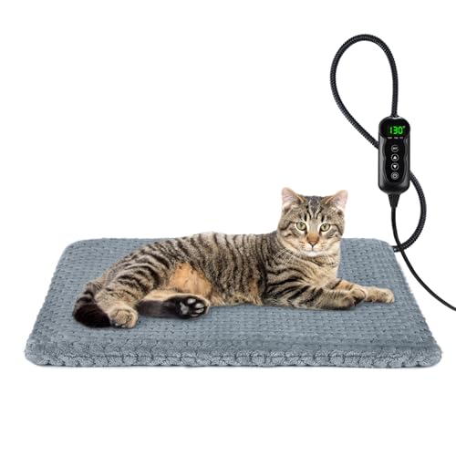 Heated Cat Bed (S: 18" x 16" / Grey)