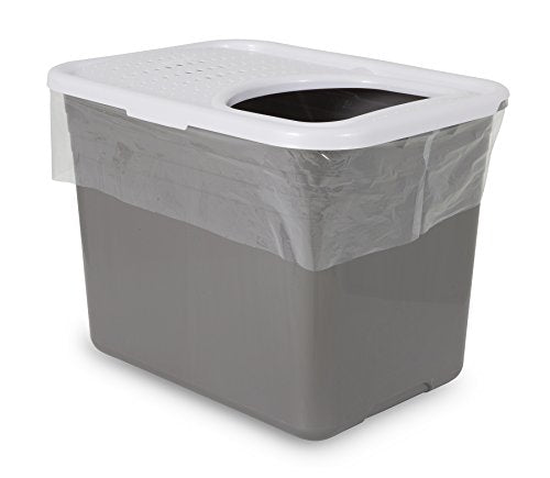 TOP ENTRY LITTER PAN LINERS Dark Grey 8 Count (8 Count (Pack of 1) / Dark Grey)