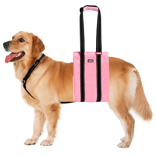 Dog Lift Harness for Senior (Pink / L)