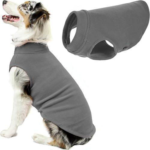 Stretch Fleece Vest Dog Sweater (4X-Large Length (22.5") / Gray)