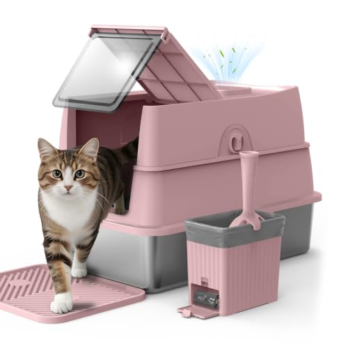 Stainless Steel Litter Box (Blush Pink / X-Large)