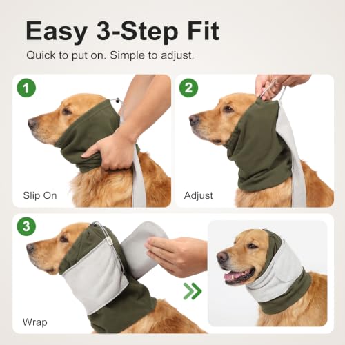 Dog Calming Hoodie for Anxiety Relief (Green / Medium)