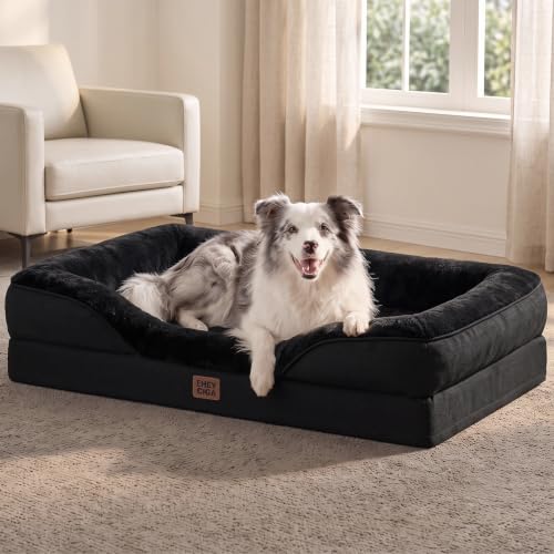 Orthopedic XL Dog Bed for Large Dog (Black / 42x30x7.5)