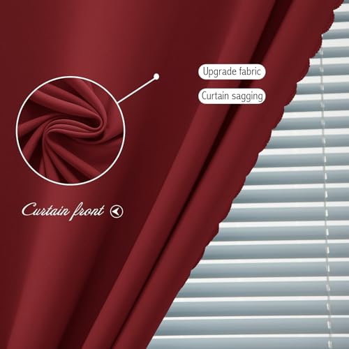 Self Adhesive Curtains (47"W x 79"L (Pack of 1) / Burgundy)