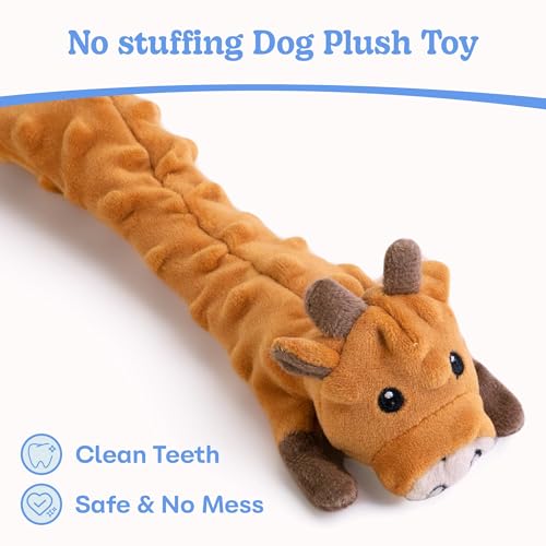 Dog Squeaky Toys Pack (Small / Bubble Plush-Cow)