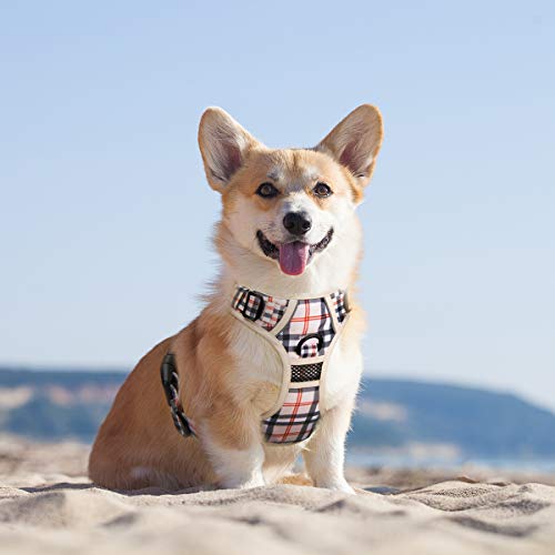Plaid Dog Harness Small (XS / Checkered Beige)