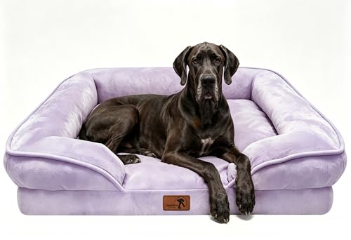 Orthopedic Dog Bed with Sides (53.0"L x 42.0"W x 8.0"Th / Purple)