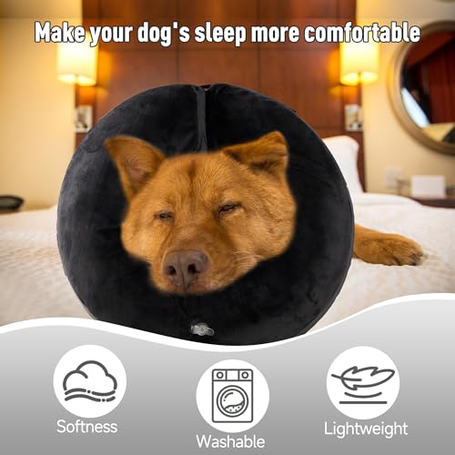 Inflatable Dog Cone (M / Black)