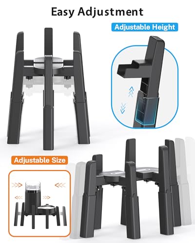Dog Water Dispenser Stand (H: 7.09-11.42''; W: 6.1 x 9.8'' - 8.5 x 14.57'')