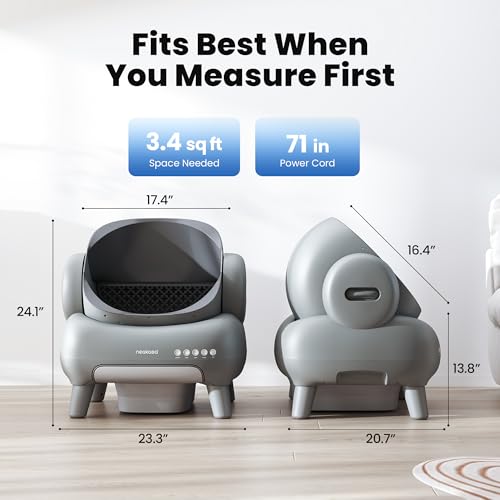 M1 Plus Automatic Cat Litter Box with 2 (Grey)