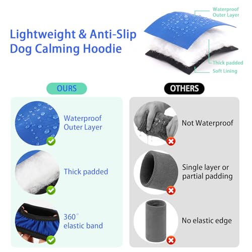 Dog Ear Cover Lightweight (Blue / Medium (Head: 11.8"–15.7"/30-40cm))