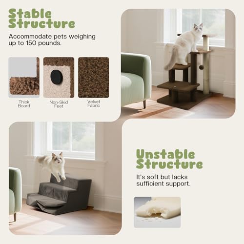 4 Step Pet Steps for Cats (Brown / 4-step)