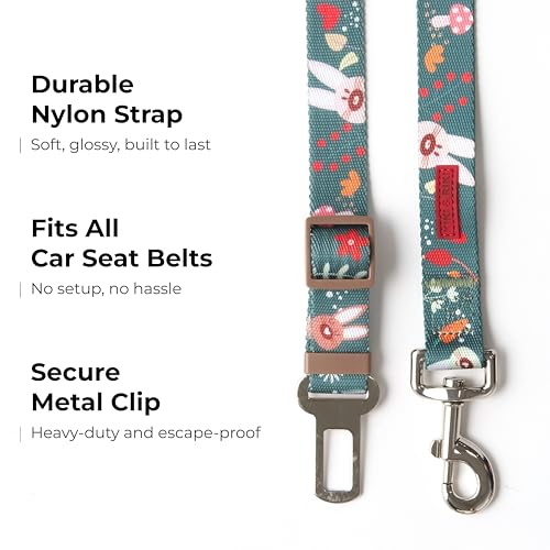 Dog Car Seat Belt (Green (Berry Forest))