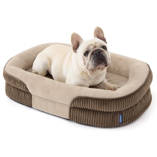 360°Oval Bolster Orthopedic Dog Bed Medium Size Dog (Walnut / 30"lx20"wx6.5"th)