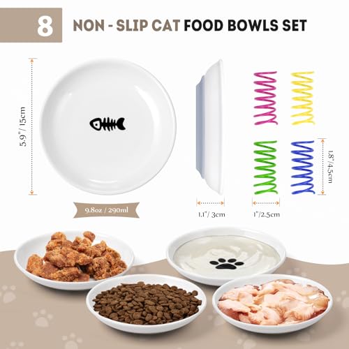 Cat Food Bowl (8pcs-White)
