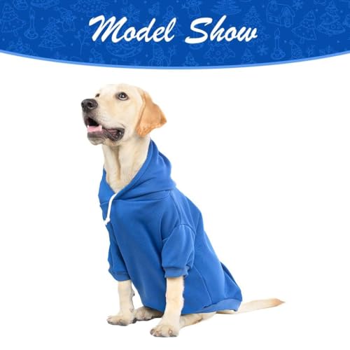 Dog Hoodie for Large Medium Small Dogs (Blue / X-Large)