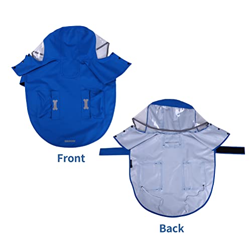 Waterproof Dog Raincoat (Blue / X-Large)