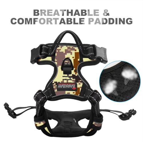 Dog Harness No Pull for Small Sized Dog Front Back Clips (X-Small(Chest:15.5-19.5”) / Desert Camo)