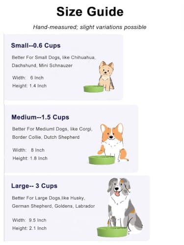 Slow Feeder Dog Bowls Ceramic (Clover Green / L-3 Cups)