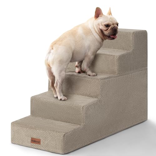 Dog Stairs for High Beds 22.6" H (Khaki / 5-Step 22.6" H)