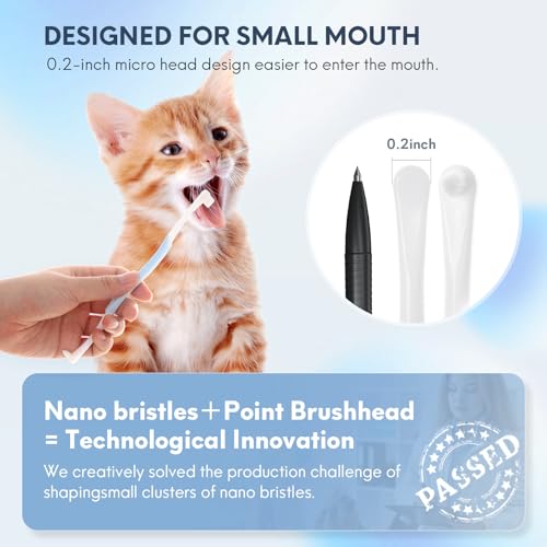 4 Pcs Dual Sided Cat Toothbrush