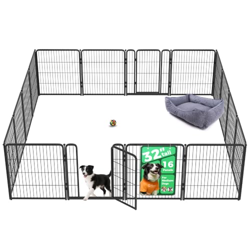 Homeplus Indoor Dog Playpen (Black / 32"H)