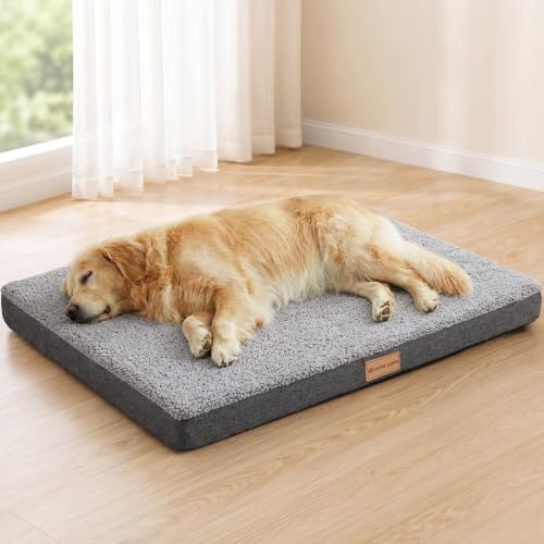 Orthopedic Large Dog Bed Washable Pet Sofa Mat 42''X28'' Grey (42"L x 28"W x 3.5"Th / Grey)
