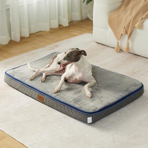 Memory Foam Large Dog Bed (35.0"L x 23.0"W x 4.0"Th / Dark Grey)