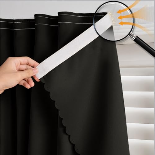 Adhesive Curtain (35"W x 71"L (Pack of 1) / Black)