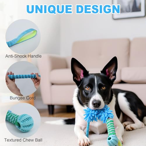 Dog Tug Toy Interactive Dog Rope Toys (Blue Tug Toy / Large)