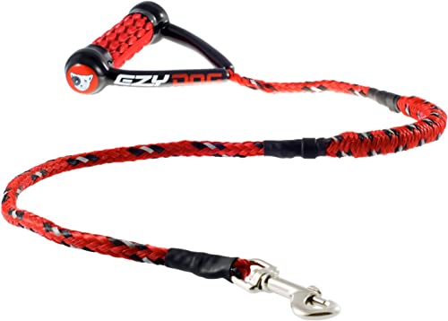 Cujo Short Shock Absorbing Bungee Dog Leash (40-Inch / Red)