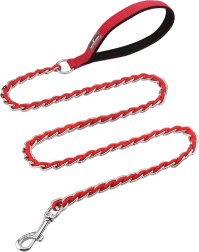 Chain Dog Leash (red / 7.25FT(5-30lb))