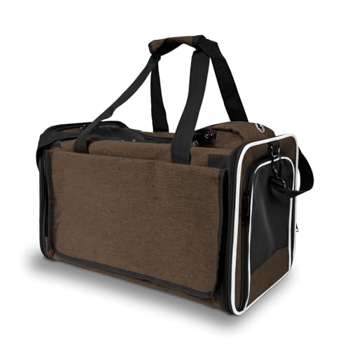 Pet Carrier for Large Cat Soft (Mocha Brown / 18.1"L x 11.8"W x 11.8"H)