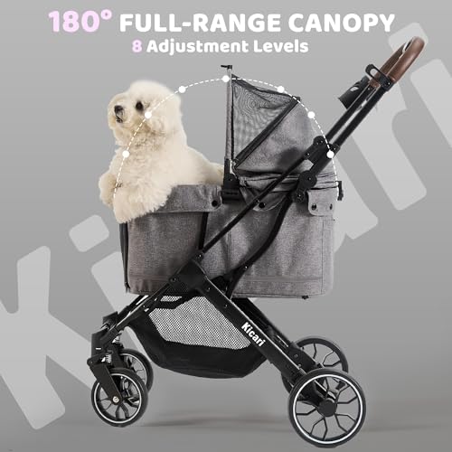 All Terrain Dog Stroller for Small to Medium Dogs (Charcoal Gray)