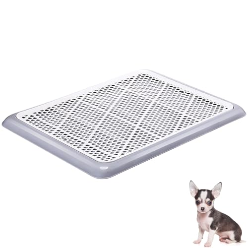 2 Pcs Dog Potty Tray (Gray / 19.7 x 14.2 Inch)