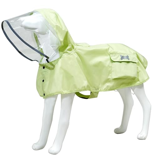 Waterproof Dog Raincoat (Light Green / Medium)