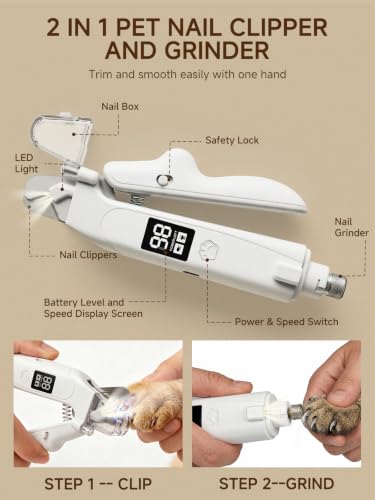 Dog Nail Clippers with Light (7.09 Inch)