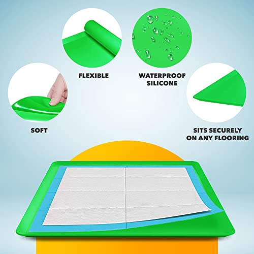 TidyFriend Travel Friendly Dog Pee Pad Holder Fits Up to 24” x 24” Wee Wee Pee Pads (Green / 1 Pack)