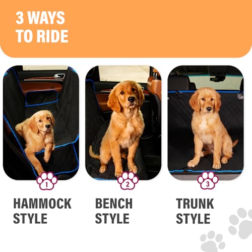 Blue XL Dog Car Hammock Back Seat Cover (Blue / X-Large (59" x 63"))