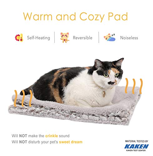 Self Warming Cat Bed Self Heating Cat Pad Pet Mat Indoor Outdoor (A: Light Grey / Small)