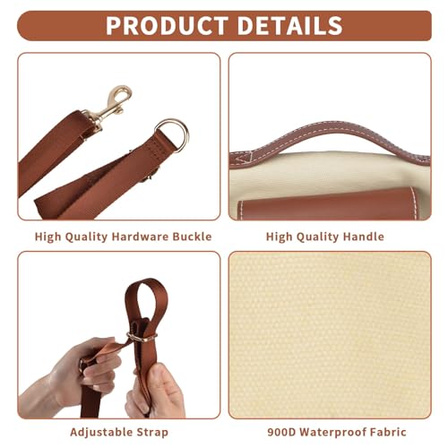 Dog Lift Harness Dog Carrier VES Harness Adjustable Leash with Small Puppy Treat Bag (Large(11-16 LBS) / 1.0 White)