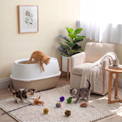 XX Large Top Entry Cat Litter Box (XXL Enclosed / Biege)