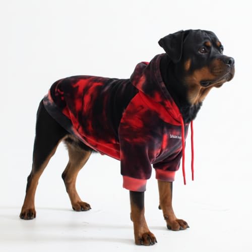 Dog Hoodie Buttery (Red & Black / 4XL)