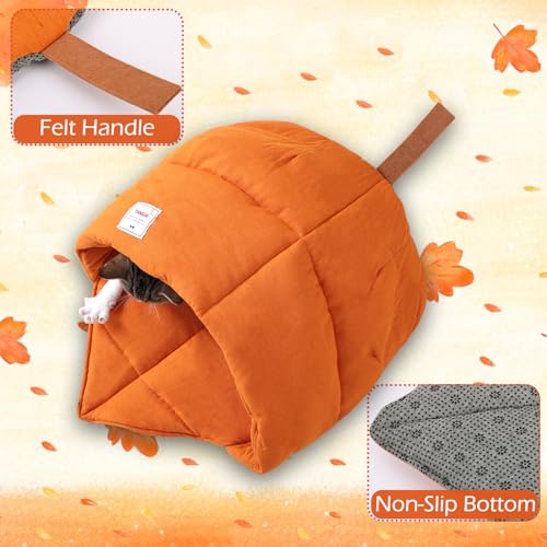 Cat Sleeping Bag Cave Bed with Non (Orange / M)