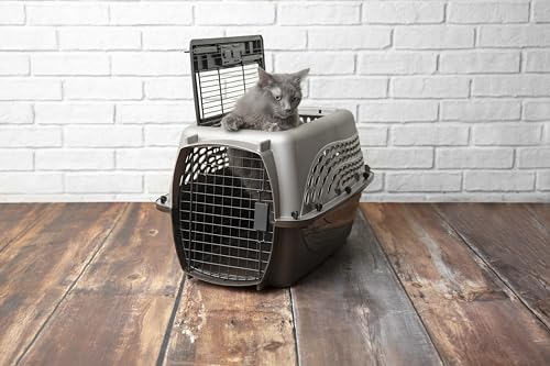 Dog Crate for Small Dogs and Cat Carrier (Two-door / 24.0"L x 16.8"W x 14.5"H / Pearl Tan)