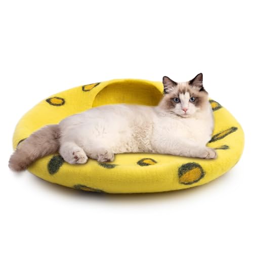 Luxurious Merino Wool Cat Cave (Cheetah)